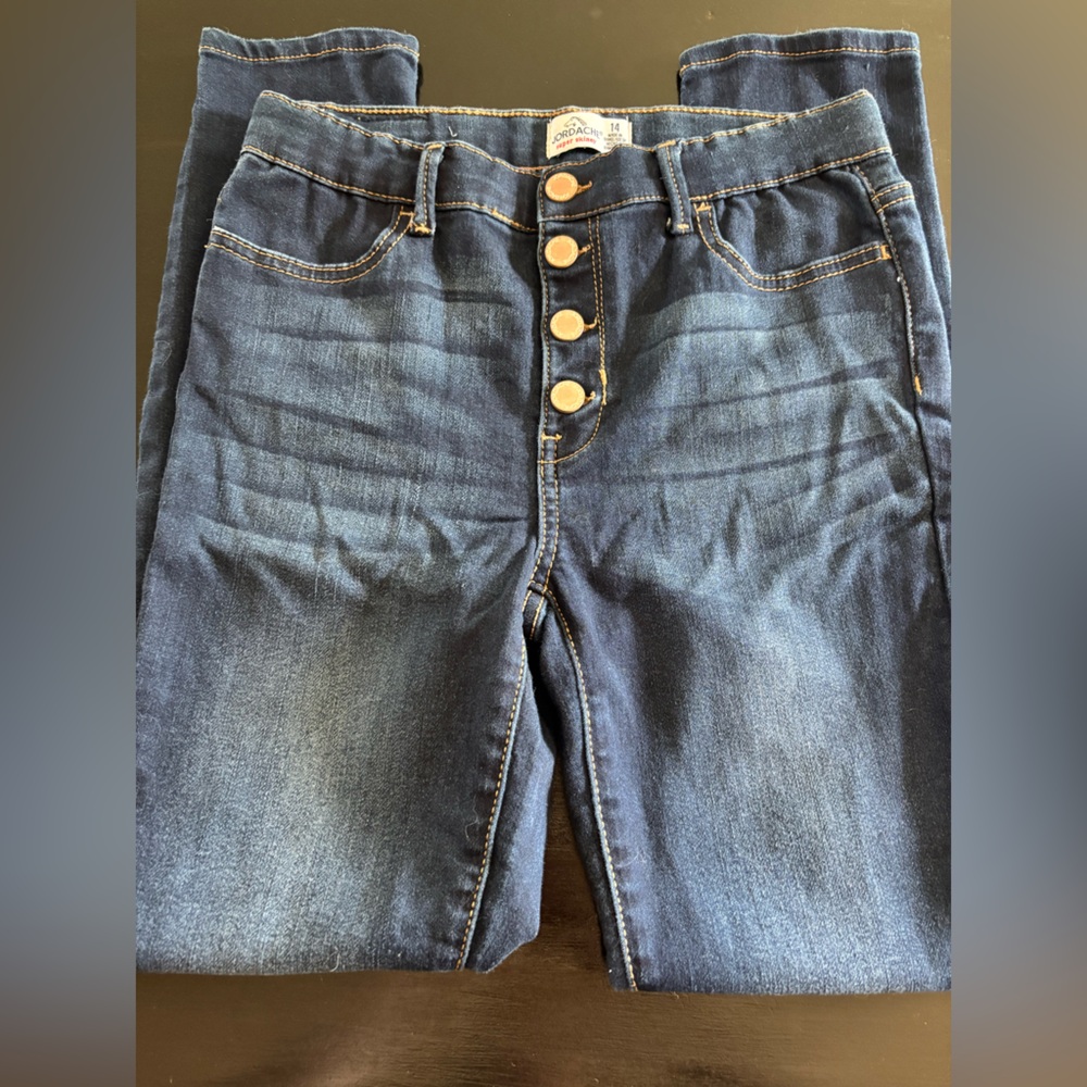 Jordache Girls High Rise Blue Jeans with Vintage Appeal